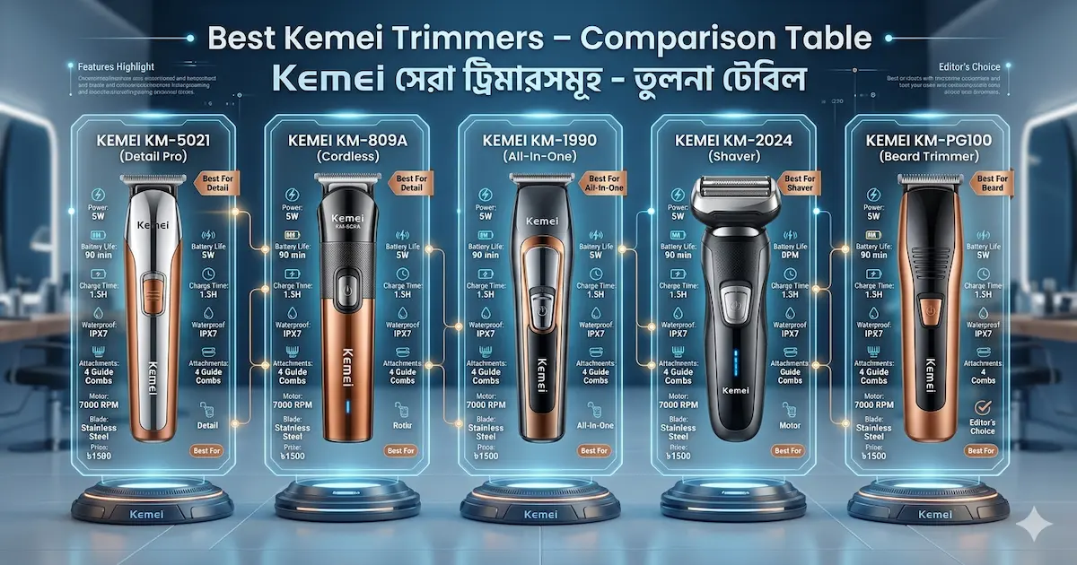 Best Kemei Trimmers – Comparison Table