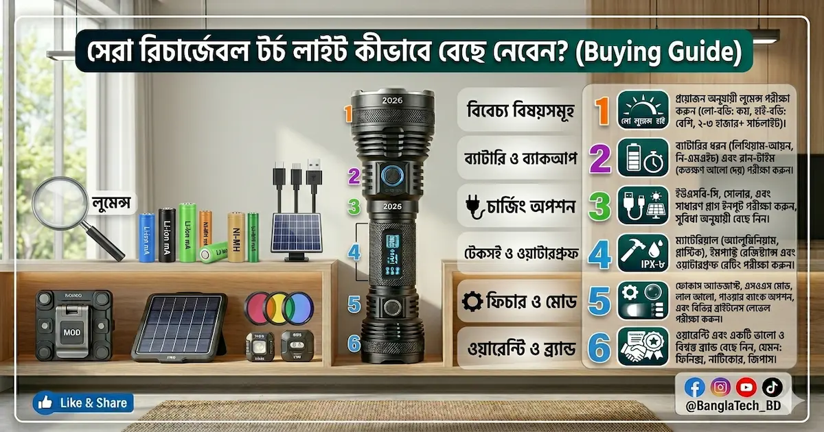 How to Choose the Best Rechargeable Torch Light (Buying Guide)