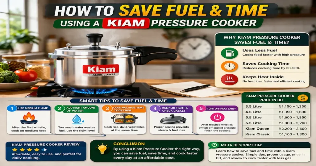 How to Save Fuel and Time Using a Kiam Pressure Cooker