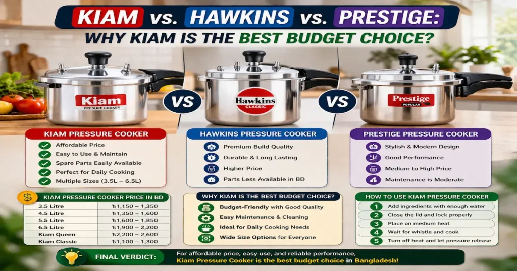 Kiam vs Hawkins vs Prestige Why Kiam is the Best Budget Choice
