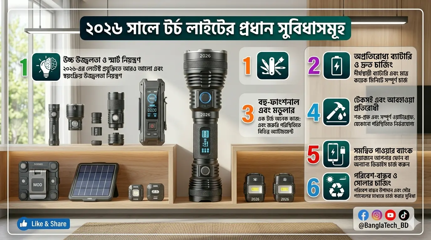 What are the advantages of a torch light